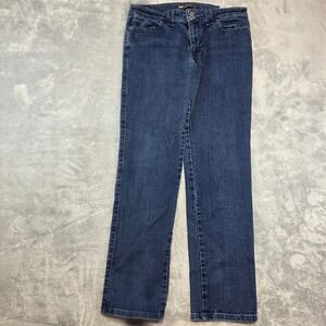 Levi's Womens 14M Blue Mid Rise Skinny Jeans Dark Wash Stretch Denim